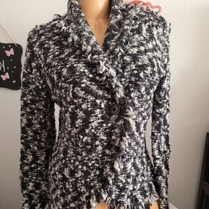 1003  X LARGE CYNTHIA ROWLEY Black and White JACKET